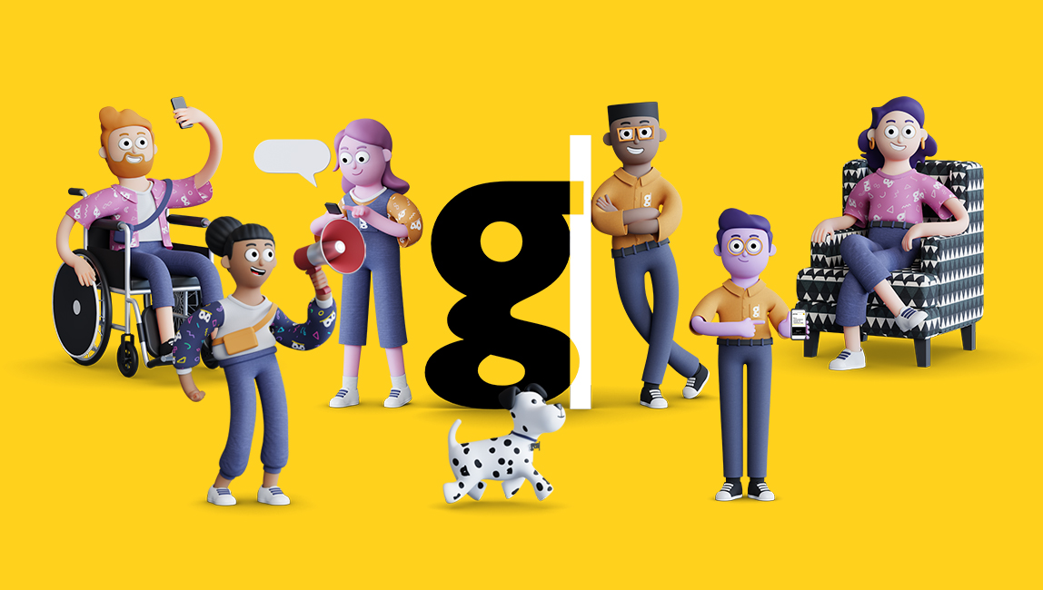 Conheça nossa coluna na Startupi. Imagem com fundo amarelo e mascotes da Gentrop.